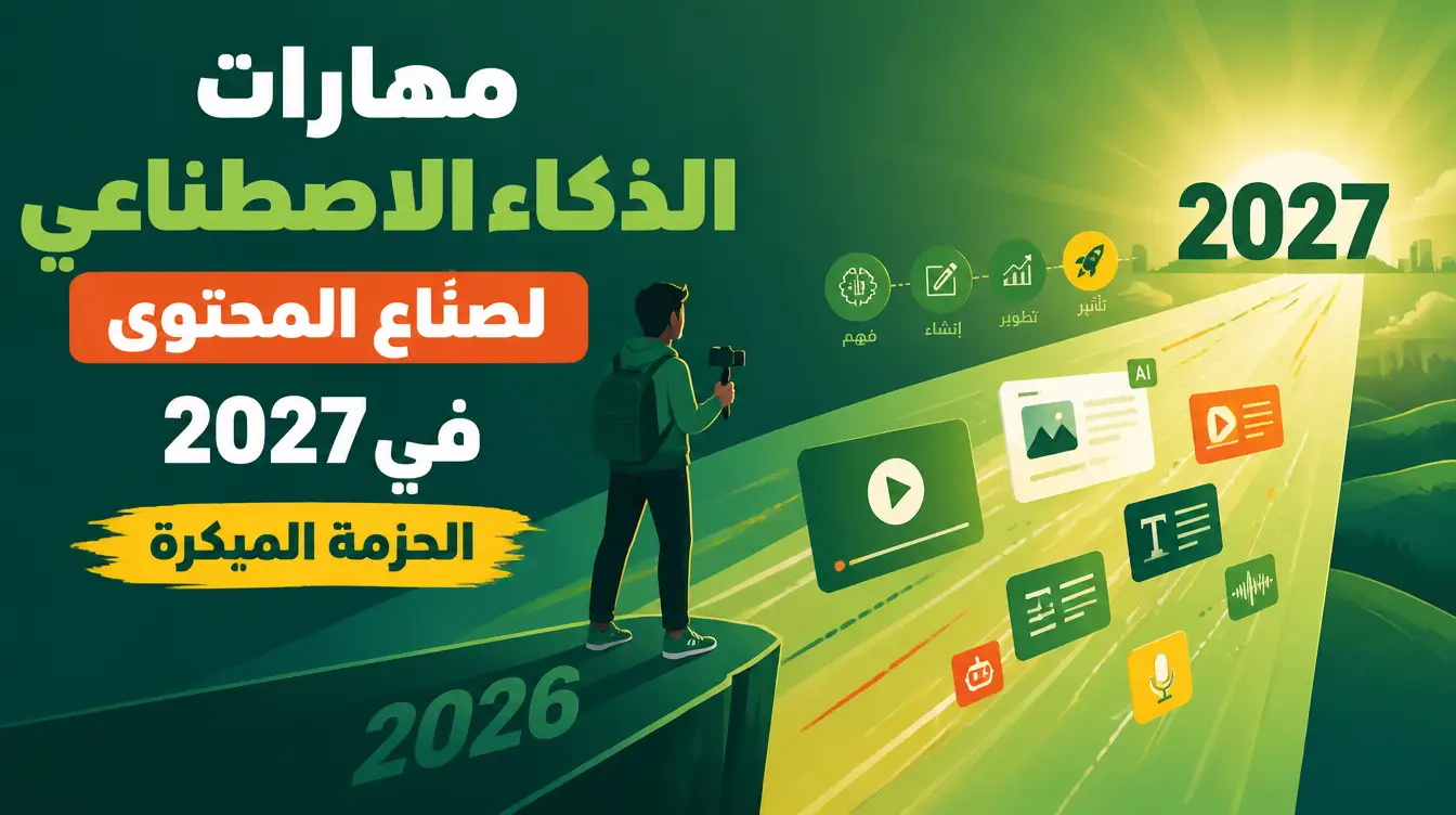 مهارات الذكاء الاصطناعي لصنّاع المحتوى في 2027: الحزمة التي تتبناها مبكراً