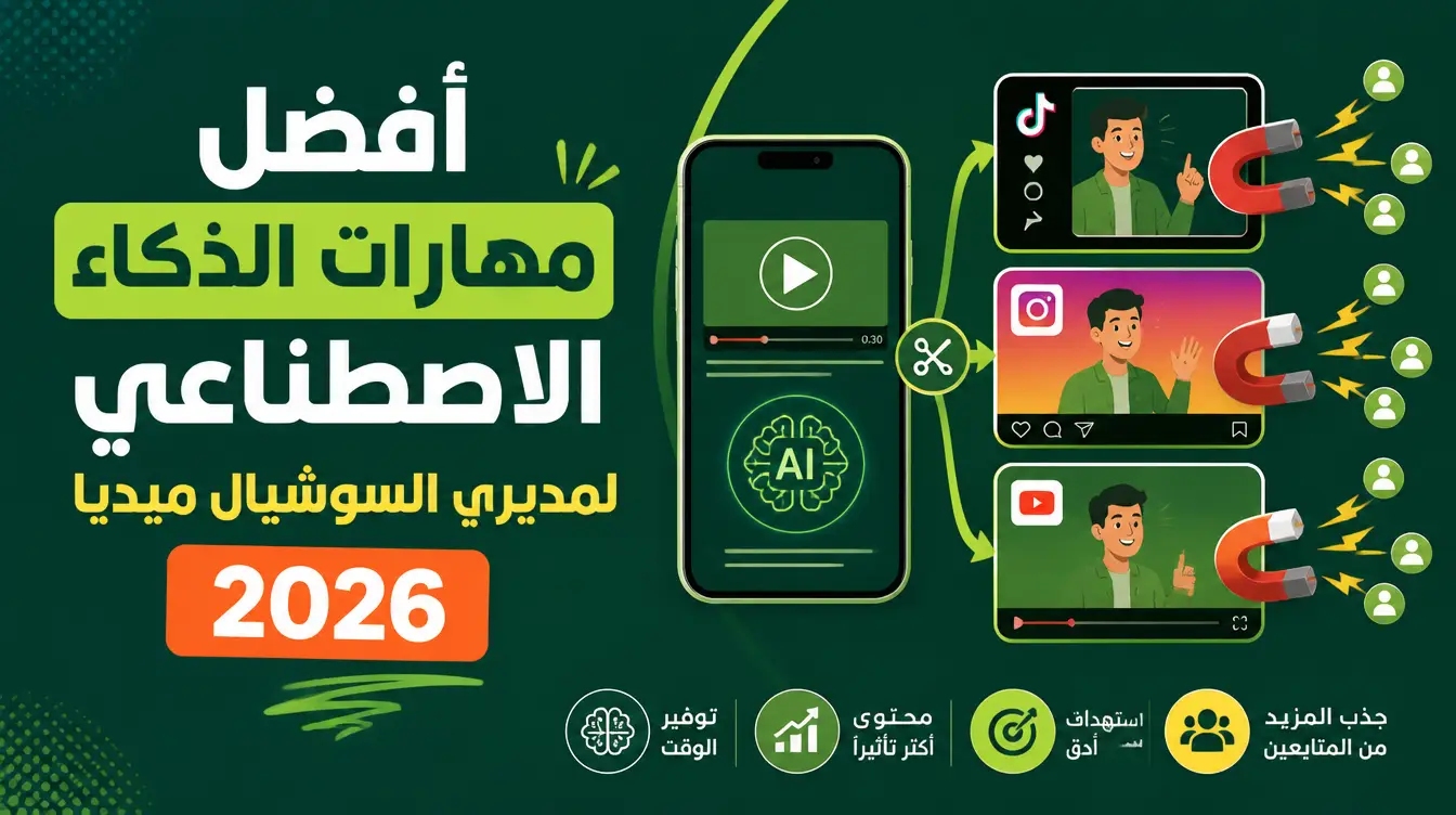 أفضل مهارات الذكاء الاصطناعي لمديري السوشيال ميديا في 2026